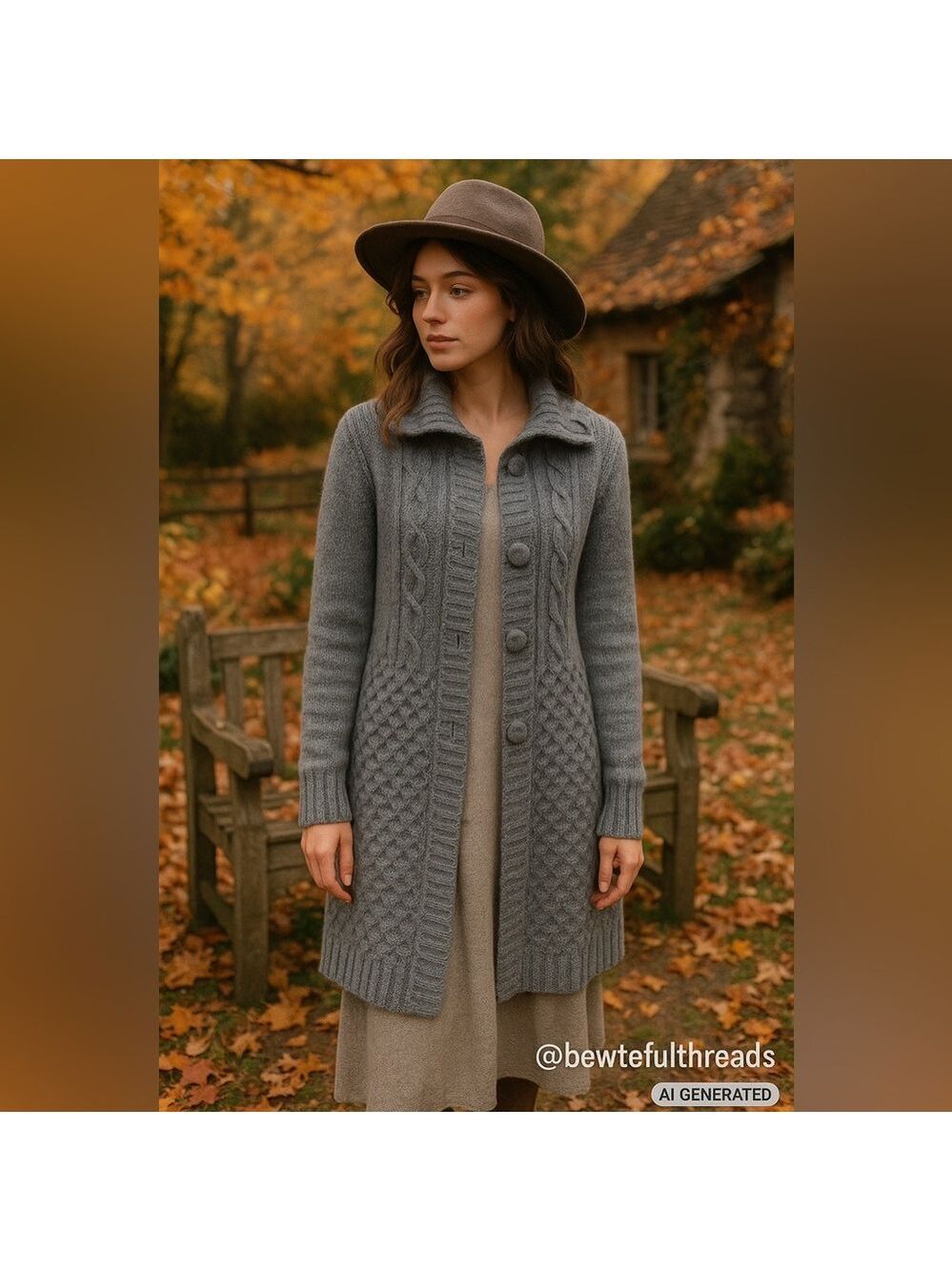 La Llama M Grey Alpaca Hooded Sweater Coat – Old Money Cottagecore